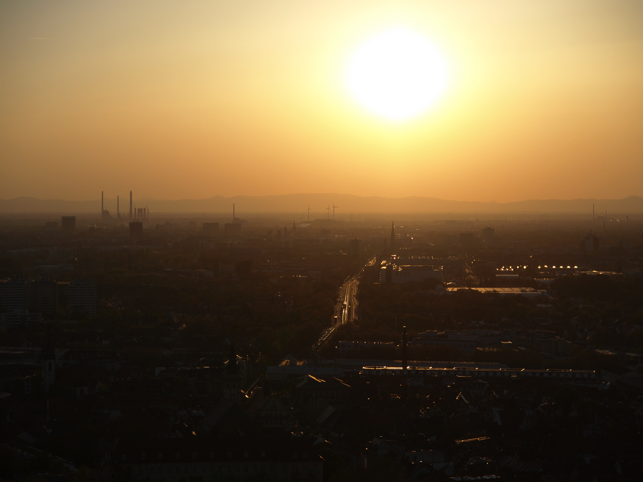 Sonnenuntergang Durlacher Allee