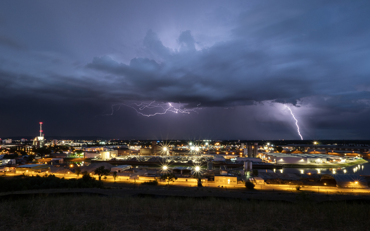 Gewitter über Karlsruhe